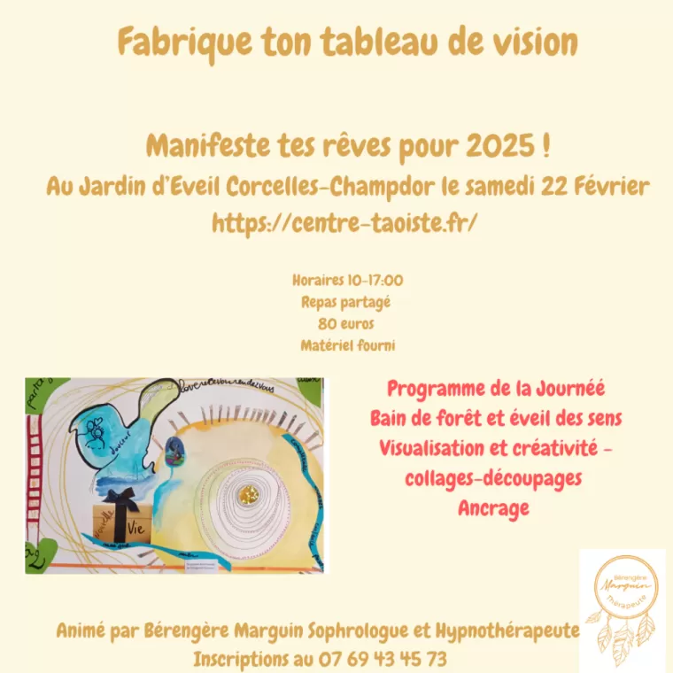 Créativité Fabriquez votre Tableau de vision pour 2025 avec Bérengère Marguin Sophrologue à BOURG EN BRESSE , Bourg-en-Bresse, Marguin Bérengère